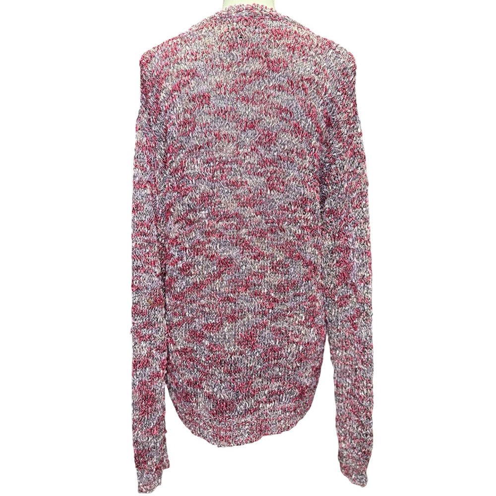 I Jeans By Buffalo‎ Sequin Open Knit Sweater Womens Large Pink Marled - Picture 3 of 10